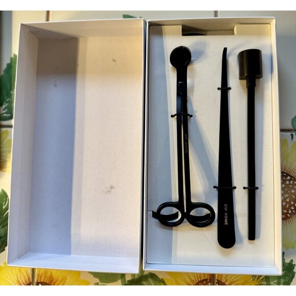 DW Home Candle Accessories Set Wick Trimmer Candle Snuffer Wick Dipper Black - Picture 4 of 4